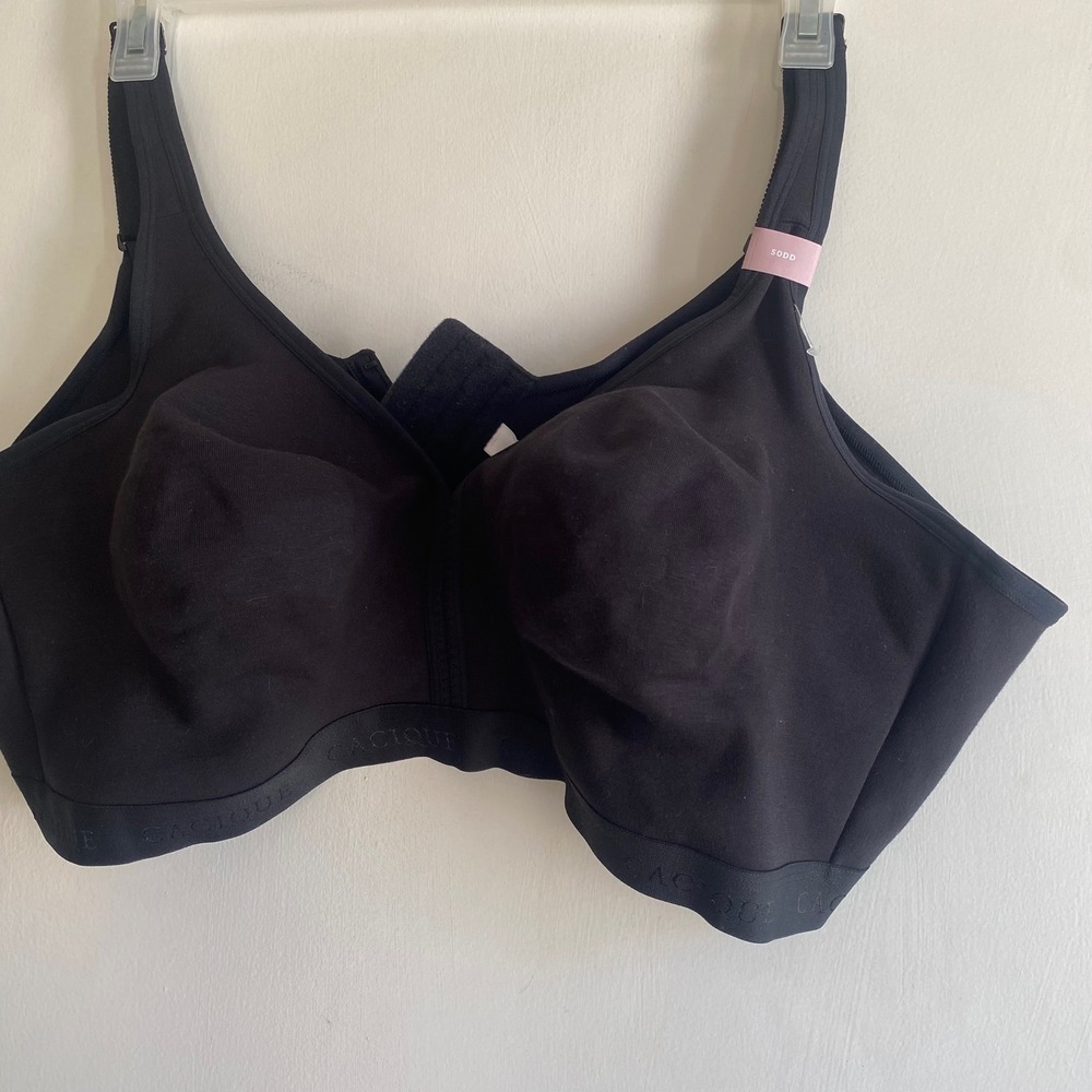 Cacique Black Full Coverage No Wire Bra 50DD NWOT‎